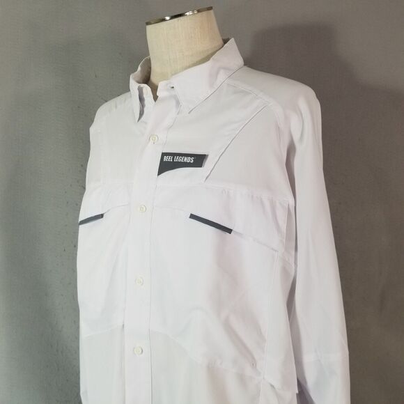 Reel Legends shirt men's 2XL XXL white long sleeve Dri-Fit Outdoor fishing - Picture 5 of 9